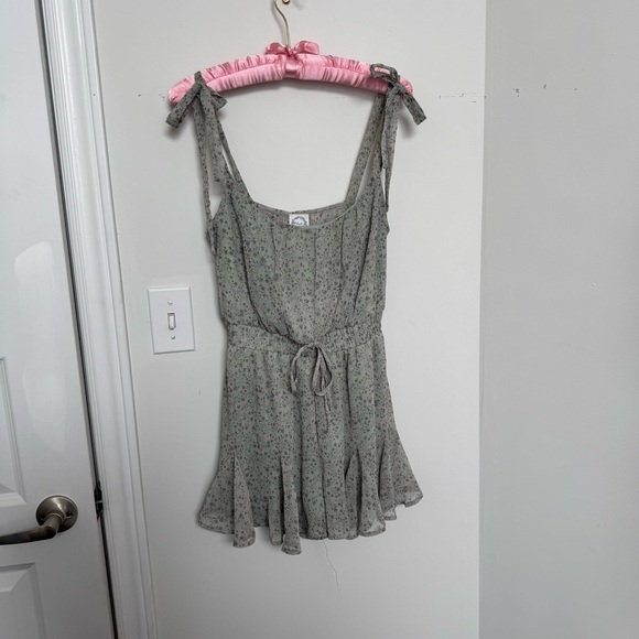 Floral Sleeveless Babydoll S coquette romantic Fairycore boho coastal cowgirl - Picture 2 of 6